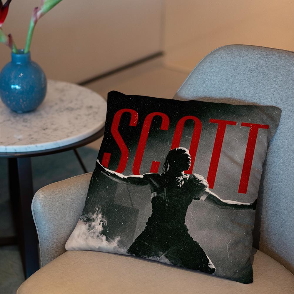 T-Travis S-Scott Cushion Cover 2-in-1 Reversible Plush Pillow Cover | Car/Sofa/Bed | Perfect Gift