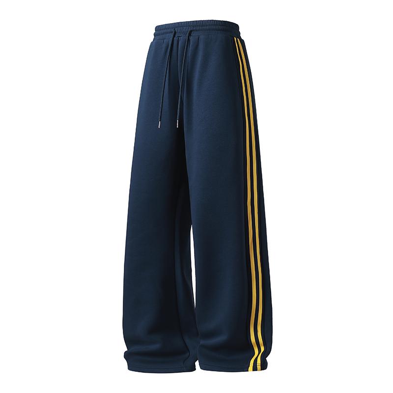 Men's and Women's Loose Straight Leg Basketball Pants for Autumn and Winter, Men's High Street Pants, Sports and Casual Pants, Couple's Sweatpants