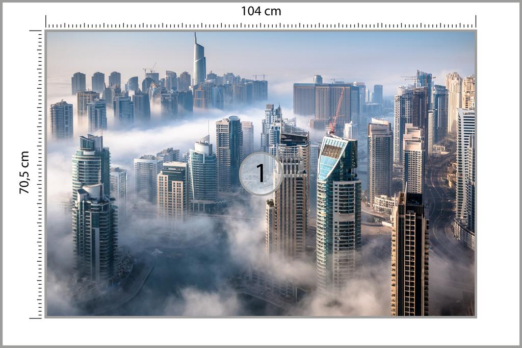 Photomural Dubai In Clouds Washable Fleece 104x70.5