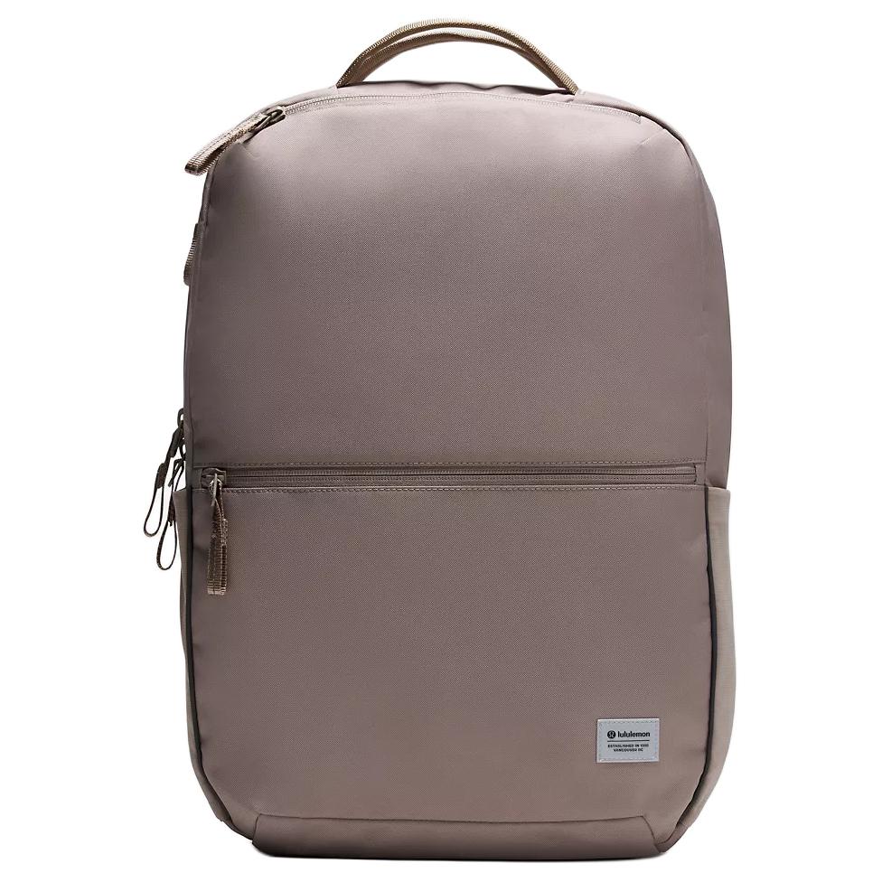 Lululemon 22L Double-Zip Reflective Detail Polyester Backpack Unisex Backpack Gray Brown LU9CM5S-070108 Taupe