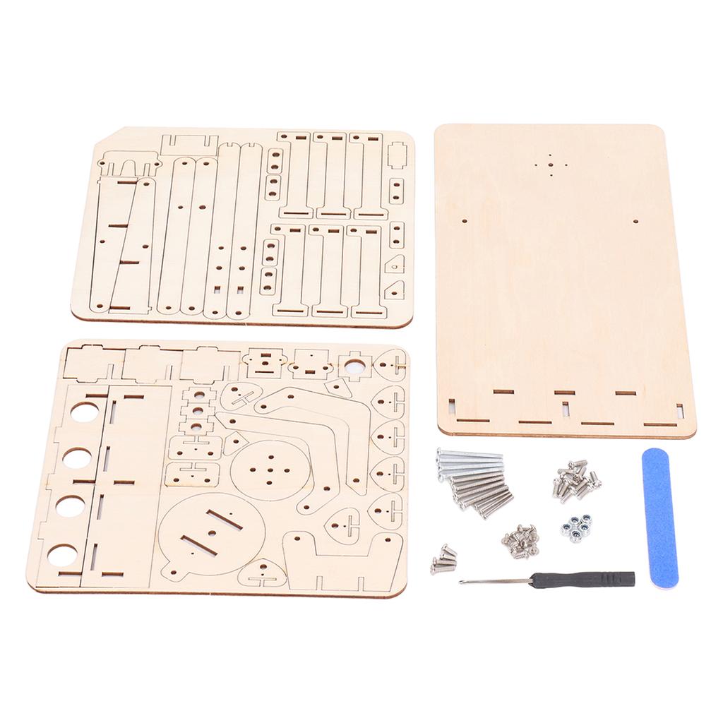 Roboterarm Bauspielzeug Hydraulisch Holz Mechanisches Modell Werkzeugsatz Kit zum Lehren DIY