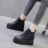 Trend autumn new high-top women's shoes thick-soled inner height-increasing muffin casual shoes women's single shoes