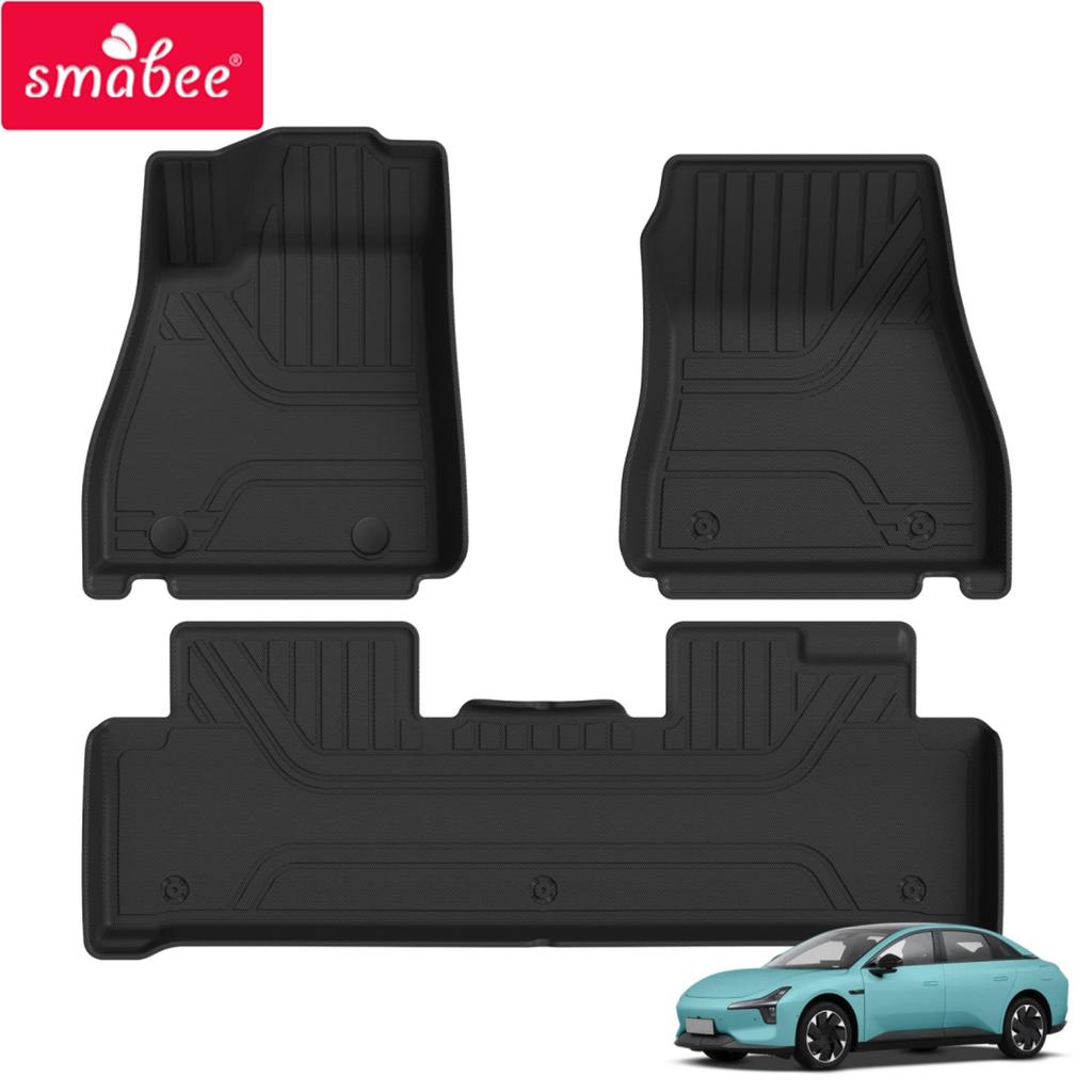 Smabee Left Drive for Xpeng Mona M03 2026 2027 Car Floor Mats Foot Pad TPE Waterproof Interior Accessories Black