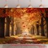 2D Plane 1 Piece of Autumn Forest Path Colored Leaves - Vibrant Autumn Leaf Design