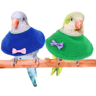 Parrot Recovery Collar Small Medium Birds Soft Breathable Neck Sleeve Lovebirds Hamsters Chickens Ducks Adjustable Fastener Tape Bird Collar
