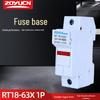 Zhongyu RT18-63/1P Rail-Mounted Fuse Base with Light, 14x51 Fuse Link Base