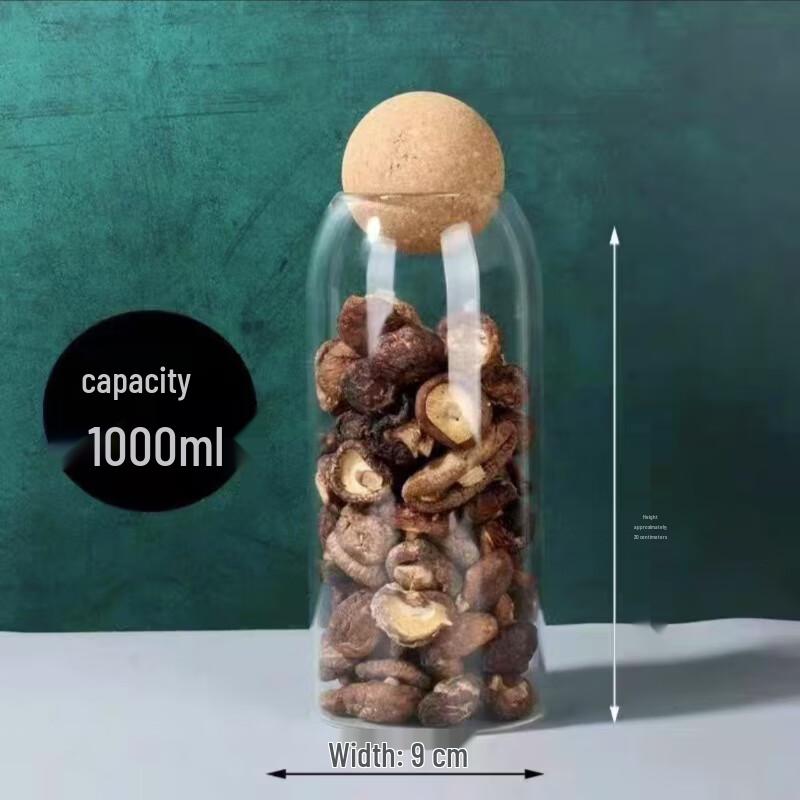 

ZISIZ Glass Storage Jars with Cork Lids