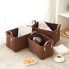 Large Capacity Dirty Clothes Hamper Felt Toys Holder Container Dirty Clothes Bin  for Book