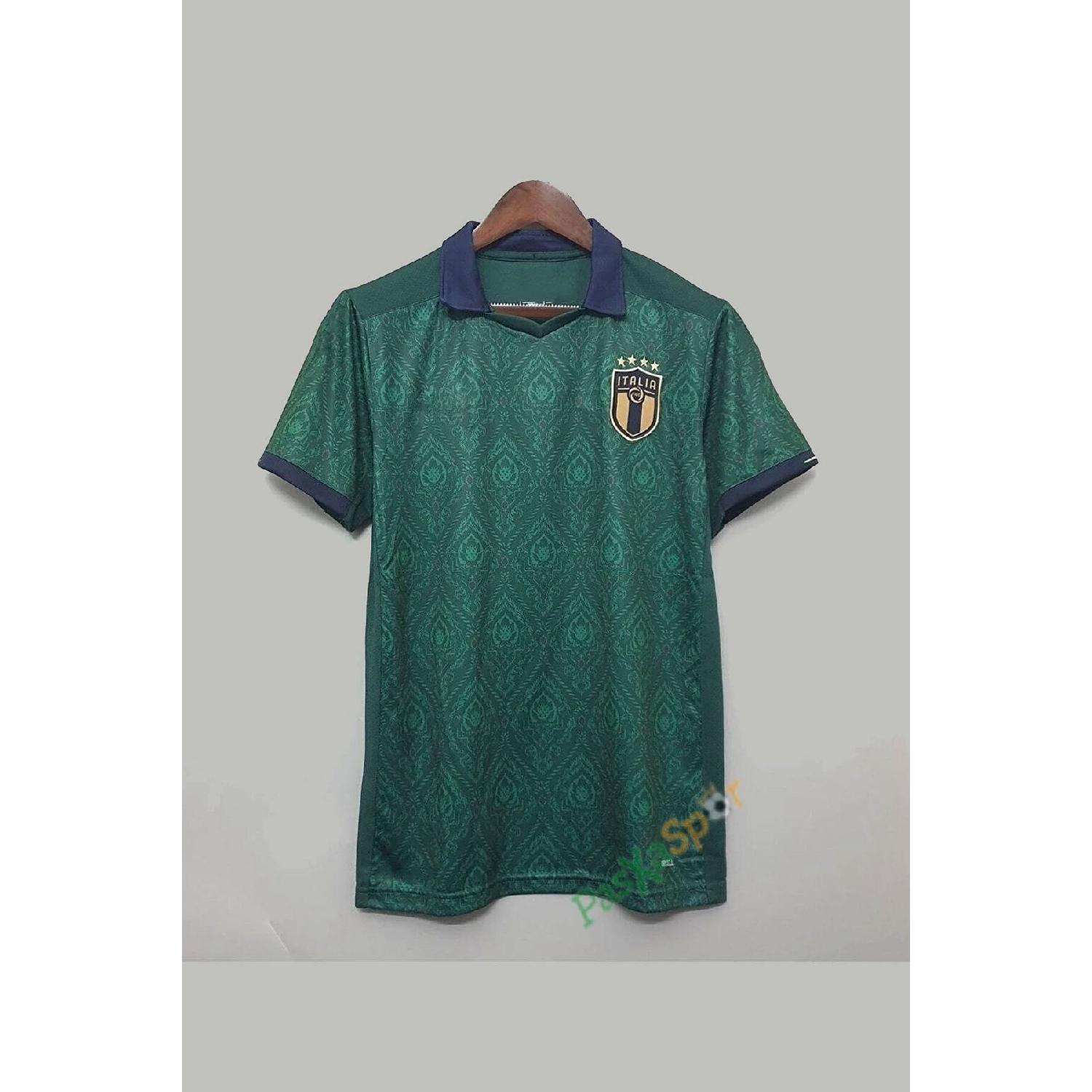 

Professional Imported Quality Renaissance Themed Patterned Italy Green Match Jersey S чистый