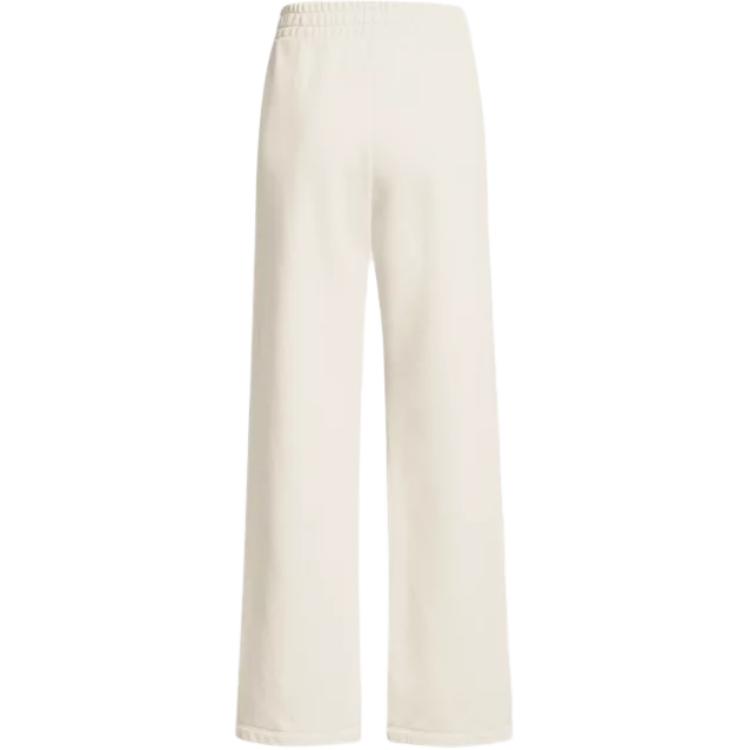 Under Armour Rival Comfortable Fashion Fleece Textured Loose Wide Leg Casual Pants Women bottoms Peak-White 1386516-110