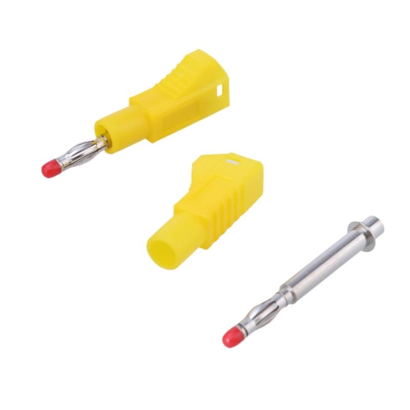 4mm Banana Plug Connectors with Clear Tubing for Electronic Enthusiasts and Engineers