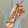 Maillard Natural Boutique Œil de Tigre Pierre Couleur Mixte Brun Mocha Doré Collier de Perles Collier pour Femme