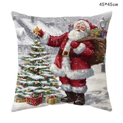 Roter Weihnachtsmann Kissenbezug für Zuhause Wohnzimmer Sofa Kissenbezug Weihnachtsdekoration