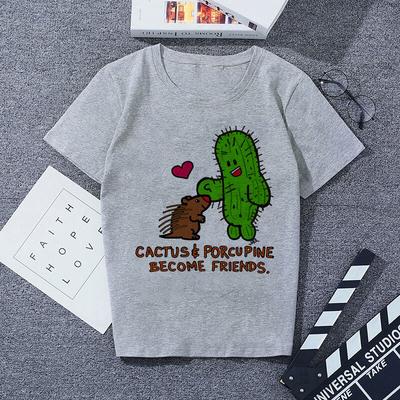 Mens Funny Cartoon Porcupine and Cactus Long Sleeve Hooded Sweatshirt Personality