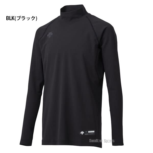 DESCENT Junior High Neck Long Sleeve Undershirt for Youth Baseball, Black, 130cm, JSTD-770