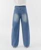 Akeusi Baggy Curved Wide Denim Pants Unisex (Light Wash)