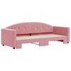 Pull Out Daybed Pink 80 X 200 Cm Velvet
