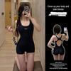 Women's Conservative Racing One-Piece Swimsuit with Boyshorts and Tummy Control for Plus Size Girls
