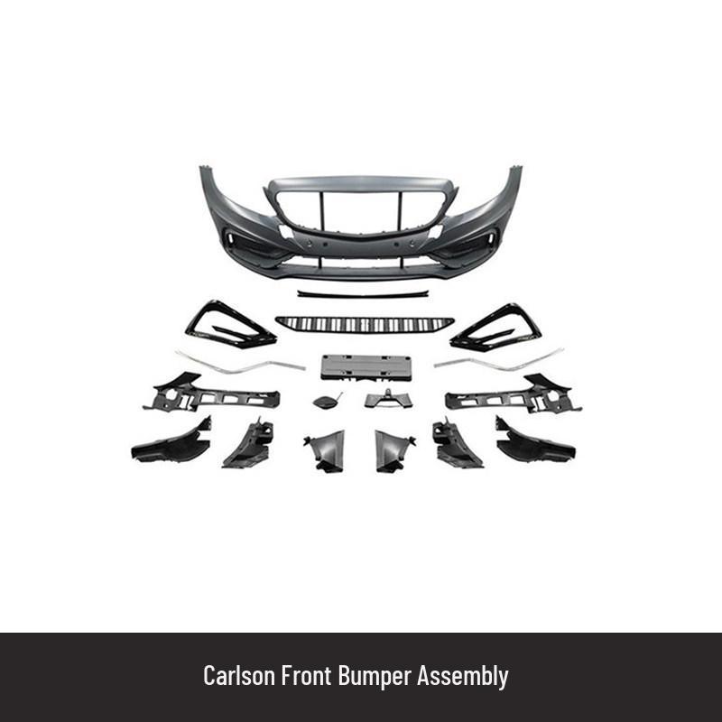W205 Mercedes-Benz C-Class Coupe C260L to C63 AMG/C65 Wide Body Kit: Front & Rear Bumpers