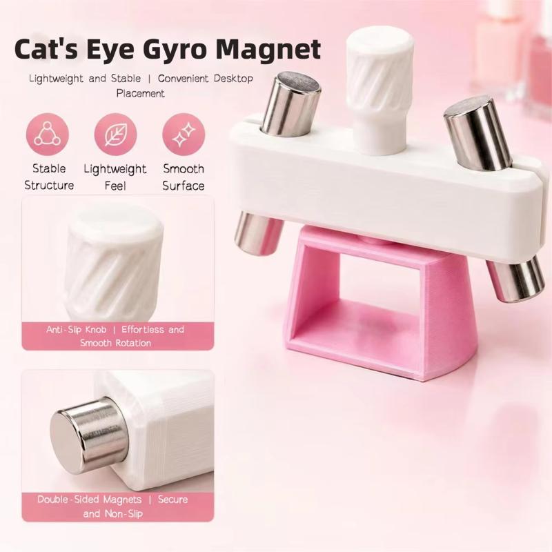Cat Eye Nail Magnet Tool Adjustable Glass Bead Rustproof Durable Ideal Shiny Effect for Professional Nail Salon Home DIY Manicure