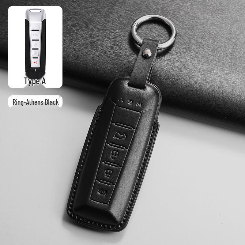 Great Wall Wey Blue Mountain 3D PU Leather Key Pouch with Car Remote Key Buckle