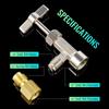 Self Sealing Can Tap Valve 1/4in 1/2in Thread Stainless Steel Refrigerant Dispenser Can Opener with Hose Adapter for Car