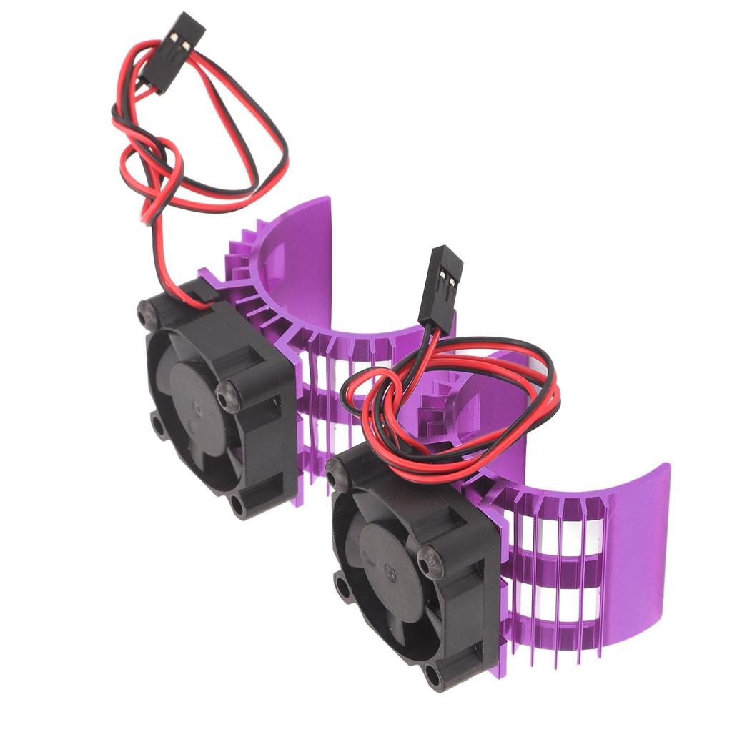 RC Car 3650 Brushless Motor Cooling Fan 540 Brushed Motor Fan with Heatsink RC AccessoryPurple