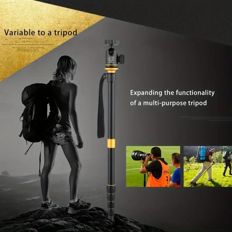 Travel Tripod Aluminum Alloy Metal Outdoor Smartphone DSLR Camera Tripod Monopod