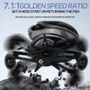 2026 New Fishing Reel 7.1:1 6+1BB DC Electronic Brake Baitcasting Reel Anti Backlash Smart Cast 6KG Drag 168g Lightweight Long Distance Lure Fishing