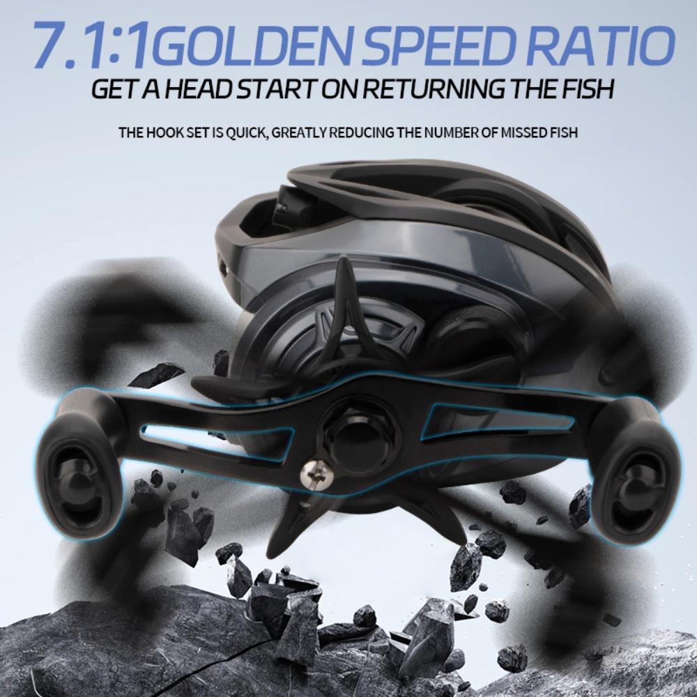 2026 New Fishing Reel 7.1:1 6+1BB DC Electronic Brake Baitcasting Reel Anti Backlash Smart Cast 6KG Drag 168g Lightweight Long Distance Lure Fishing
