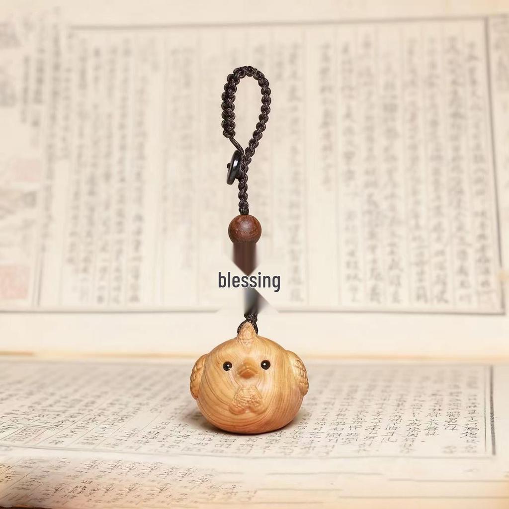 Zodiac Cartoon Wooden Couple Phone Charm & Keyring