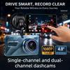 Single/Dual Lens Dash Cam, 170° Wide Angle Minimizes Blind Spots with Touchscreen Fast Playback