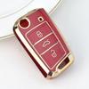 For VW Skoda Octavia A7 Fabia Leon Rapid Karoq SEAT Leon Ateca Ibiza Toledo Golf 7 T-cross POLO T-Roc Car Key Cover Case Holder