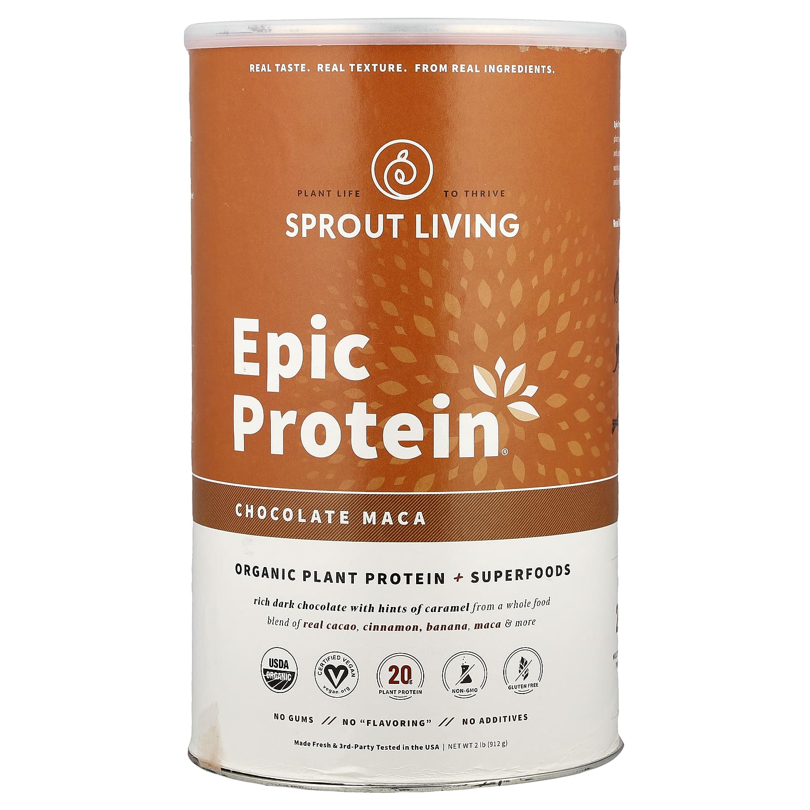 

Epic Protein®, Organic Plant Protein + Superfoods, Chocolate Maca, 912G (2Lb)