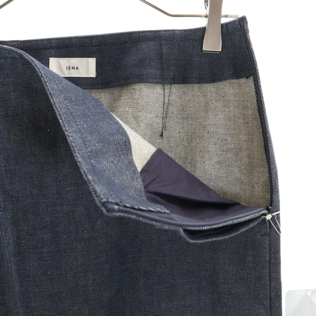 Unused IENA Made In Japan Long Length Rigid Denim Skirt 38 Navy System Women Used