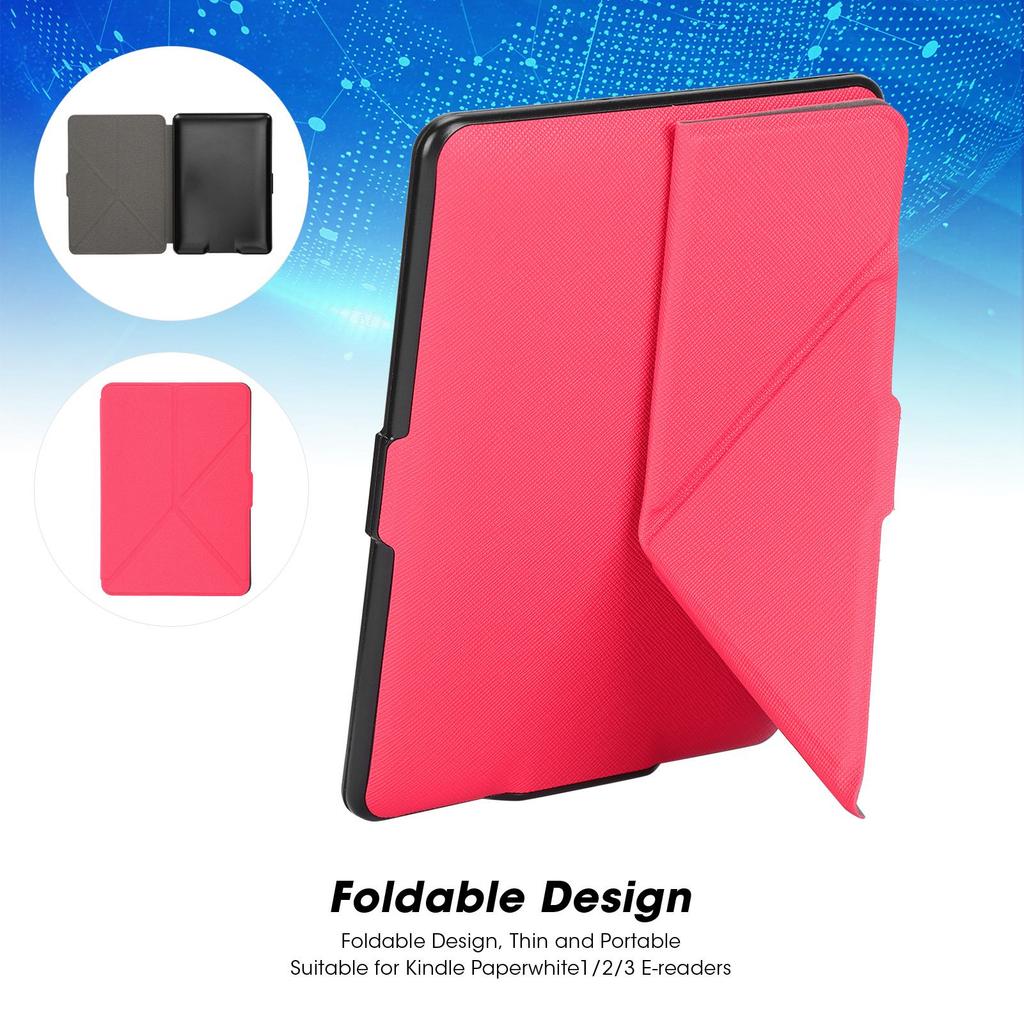 Protective Case Deformed Pattern EBook Reader PU Leather Cover for 1Celsius2Celsius3(Pink )