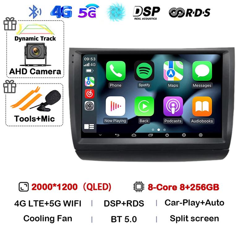 Android 14 Carplay Auto WIFI+4G Car Radio For Toyota Prius 20 2002-2009 Multimedia Player GPS Stereo 360 Camera Head Unit Audio