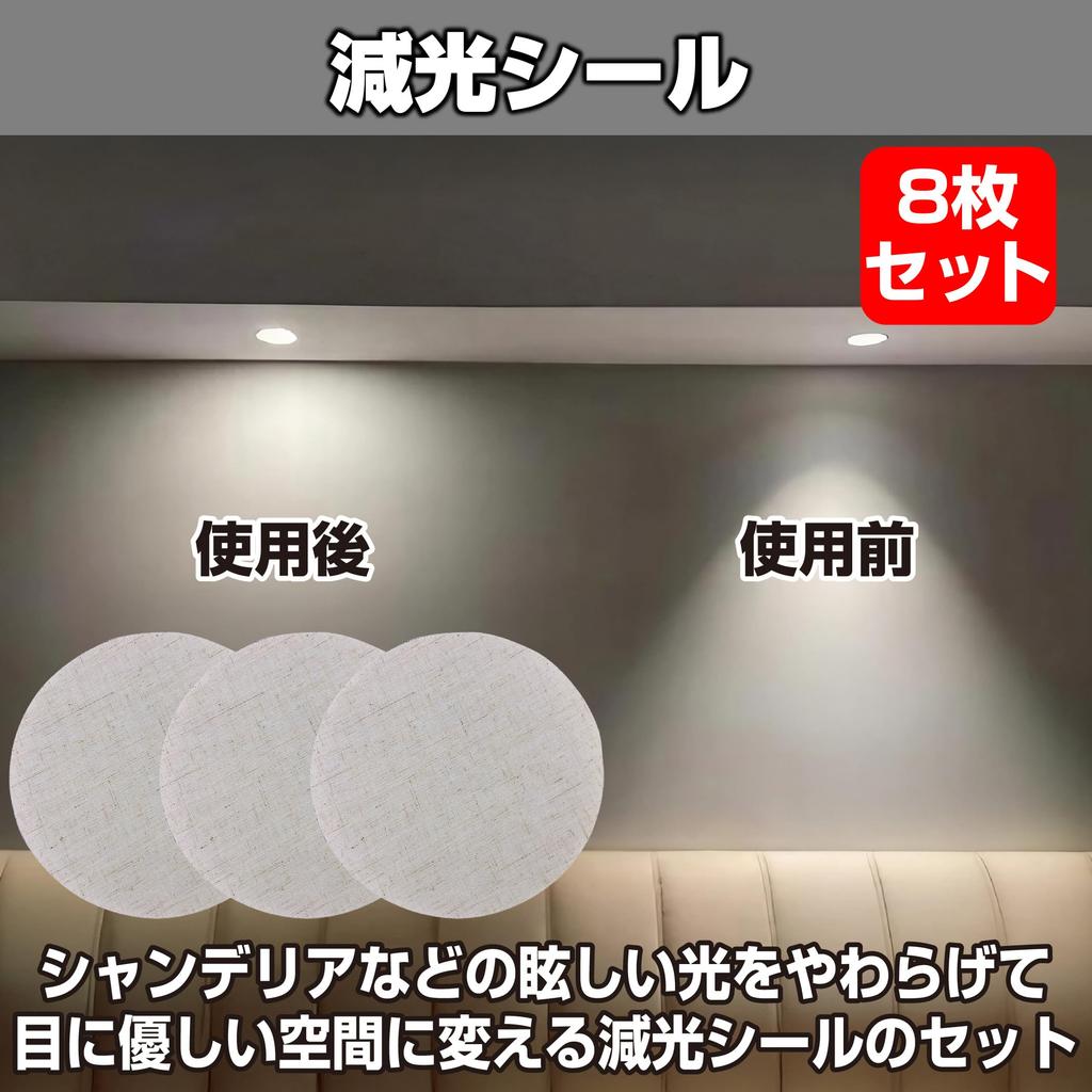 EdisonBrain Light Reduction Sheet, Anti-Glare, 7.5cm Diameter, Spotlight Cover, Chandelier LED Filter Sheet, Lamp Diffuser, Off-White (Pack of 8)