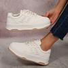 Fashion Women's Thick Bottomed Classic White Sneakers Spring/autumn Fashion Round Toe Lace Up Casual Comfortable Women's Shoes