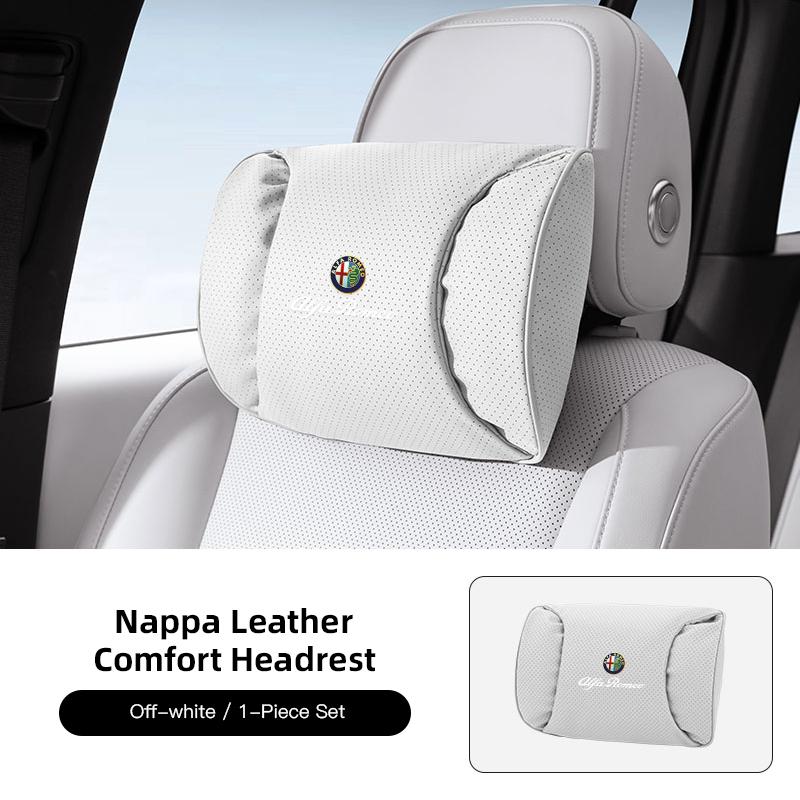 

Napa Leather Headrest and Lumbar Support For Alfa Romeo 156 159 4C 8C 166 Giulia Giulietta Mito Stelvio Spider GT Tonale Disco