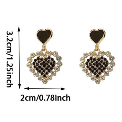 1Pair  Jewelry Sweet Cute Peach Heart  Earrings For Women Elegant Glamour Ear Stud Valentines Day Gift