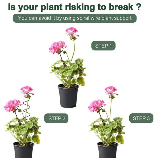 Plant Climbing Frame Windproof Spiral Design Easy To Install Twisted Design Plant Supports Weather-resistant Plant Stakes