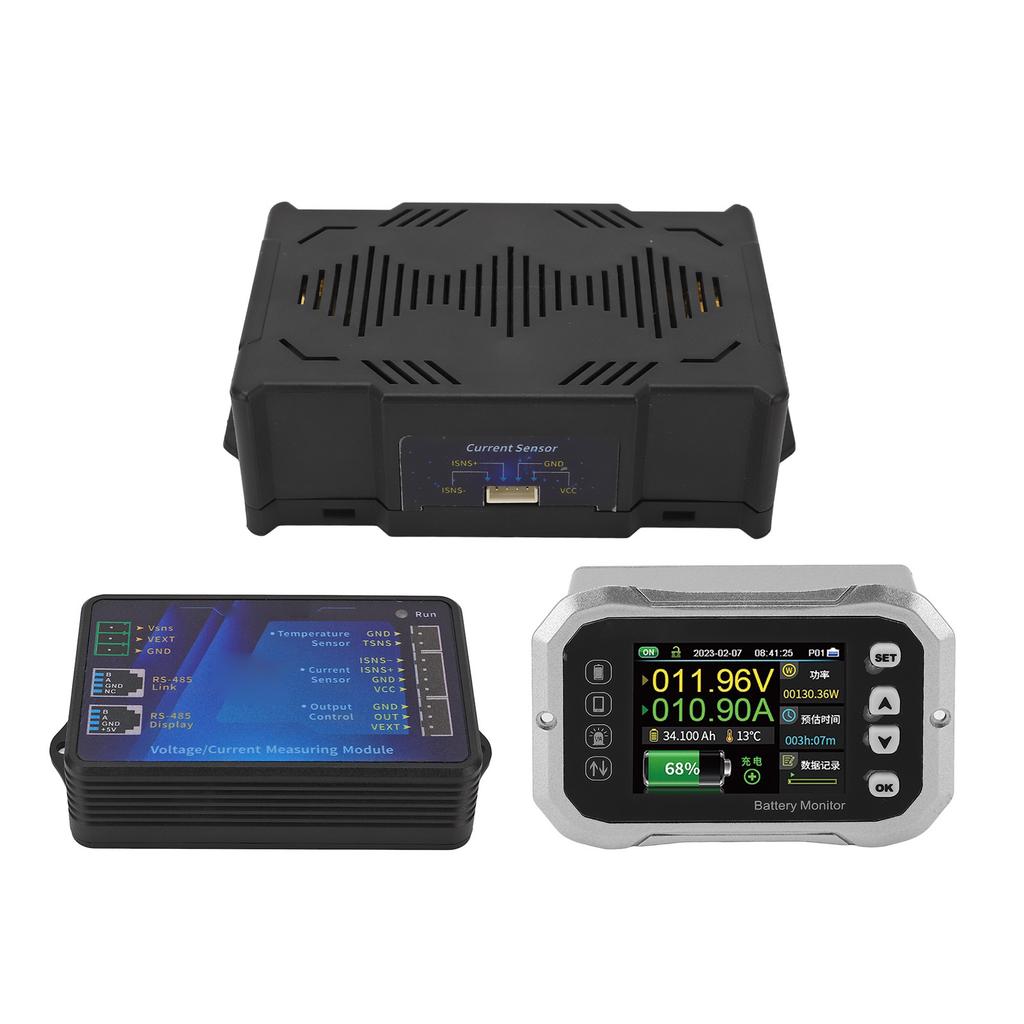 Smart Battery Monitor 600A RV Car Battery Tester 2.4in LED Display for Maintenance