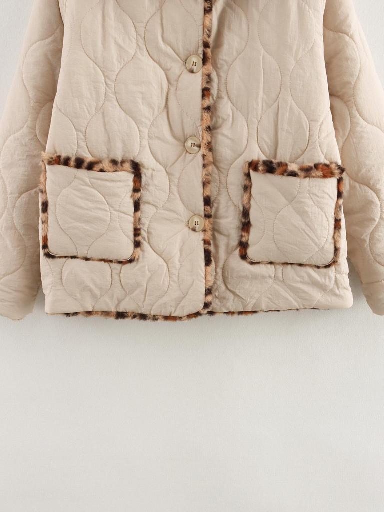 European and American Women's Reversible Quilted Lapel Jacket - Autumn/Winter Street Fashion