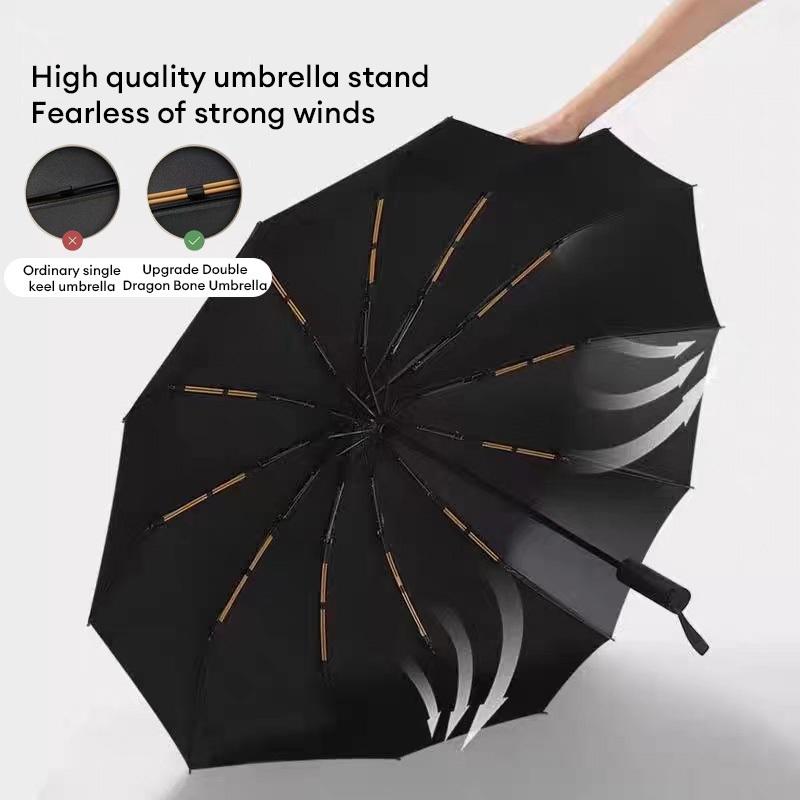 Stay Protected In Any Weather With This Fully Automatic 24-Bone Umbrella - Multiple Colors Available!