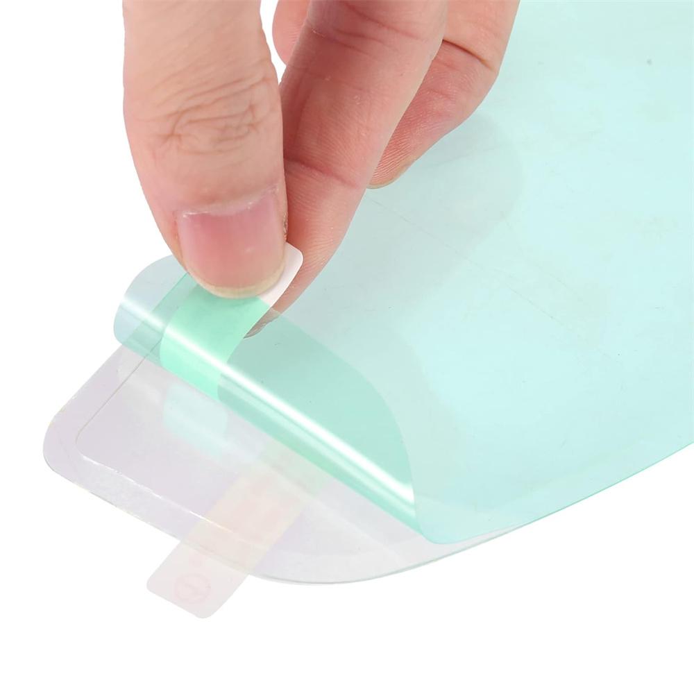 Universal 2 Pcs 9.65" x 3.46" Rain Proof Anti Fog Film Fit For Motorcycle Helmet