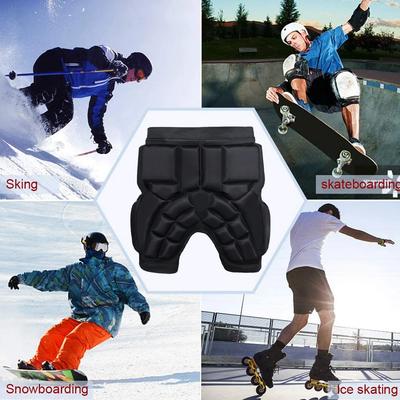 Unisex Verdickter Hüftprotektor aus EVA-Schaumstoff, sturzsicherer Gesäßschutz, verstellbar, für Skaten, Skifahren und Snowboarden
