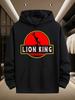 Disney Pánský svetr s kapucí Série Lví král Mikina Podzimní a zimní ležérní bílý Pánský a dámský top Mikina