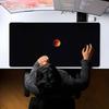XXL Großes Gaming-Mauspad Mystic Blood Roter Mond Nachthimmel Schreibtischunterlage Rutschfeste Gummi-Mausmatte Tastaturmatten Mauspads Büro-Pad