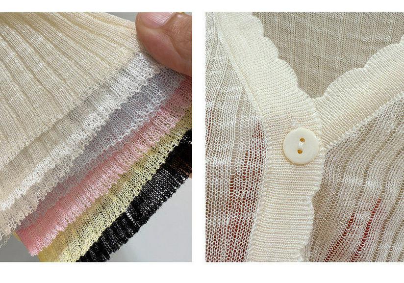 French Ice Silk Sun-Protective Knit Short Sleeve Shawl Cardigan for Women - Summer 2026